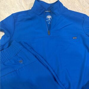 Healing Hands Vibrant Blue Top and Pants Set
